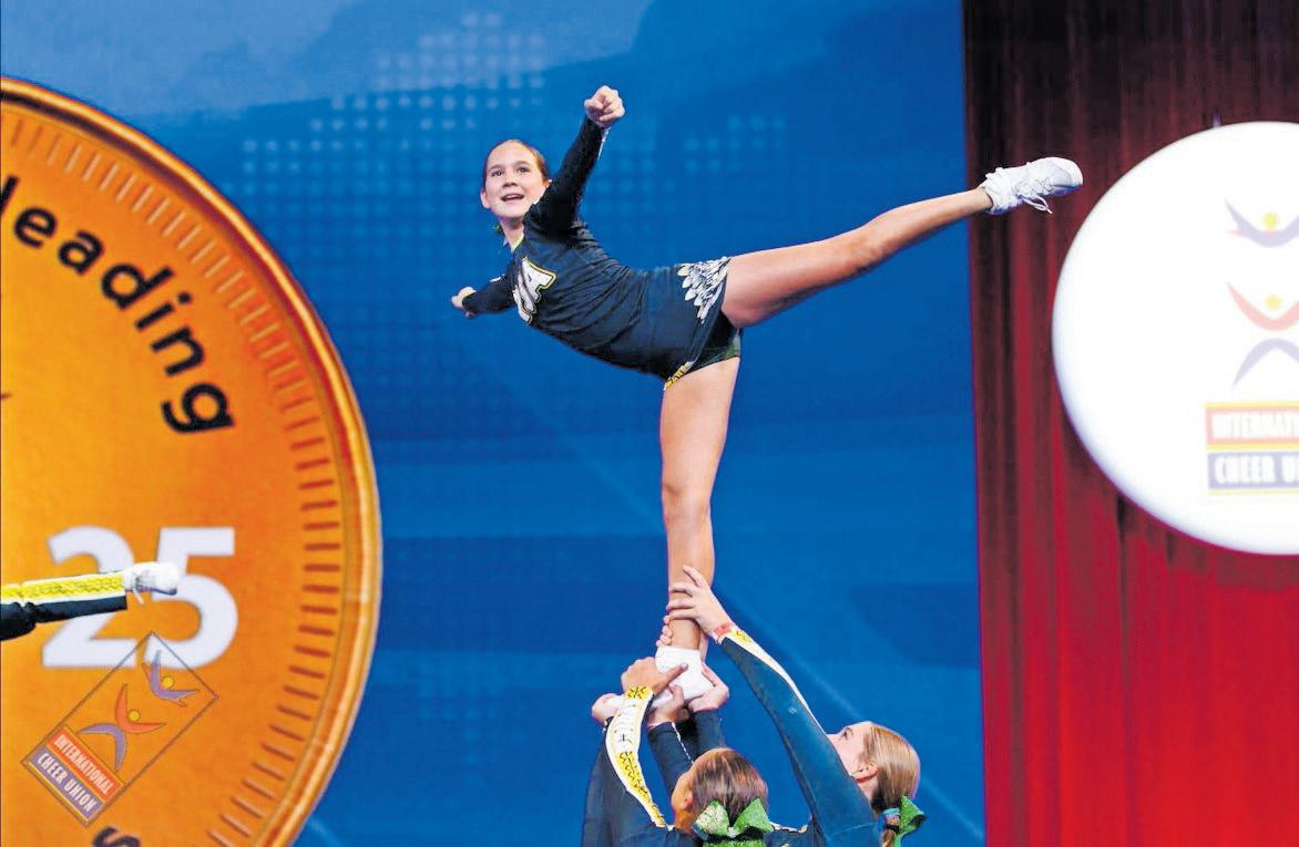 Cheerleaders make their mark on world stage
