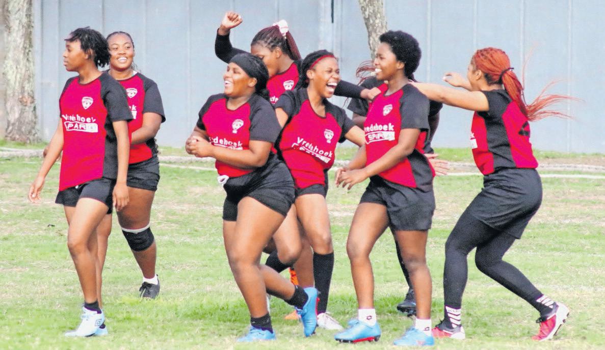 Gardens RFC women's team on the scoreboard