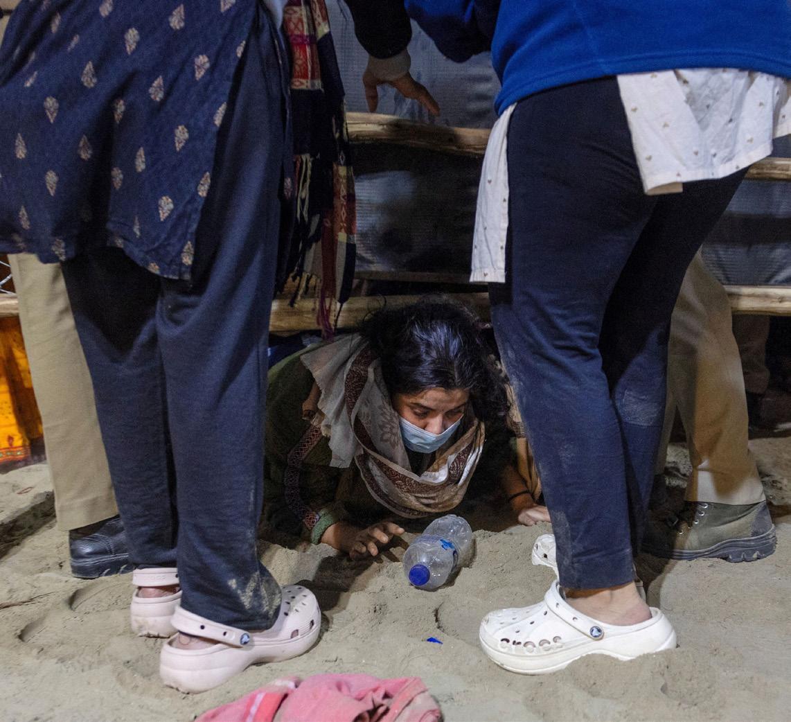 Crowd chaos and confusion at site of tragedy