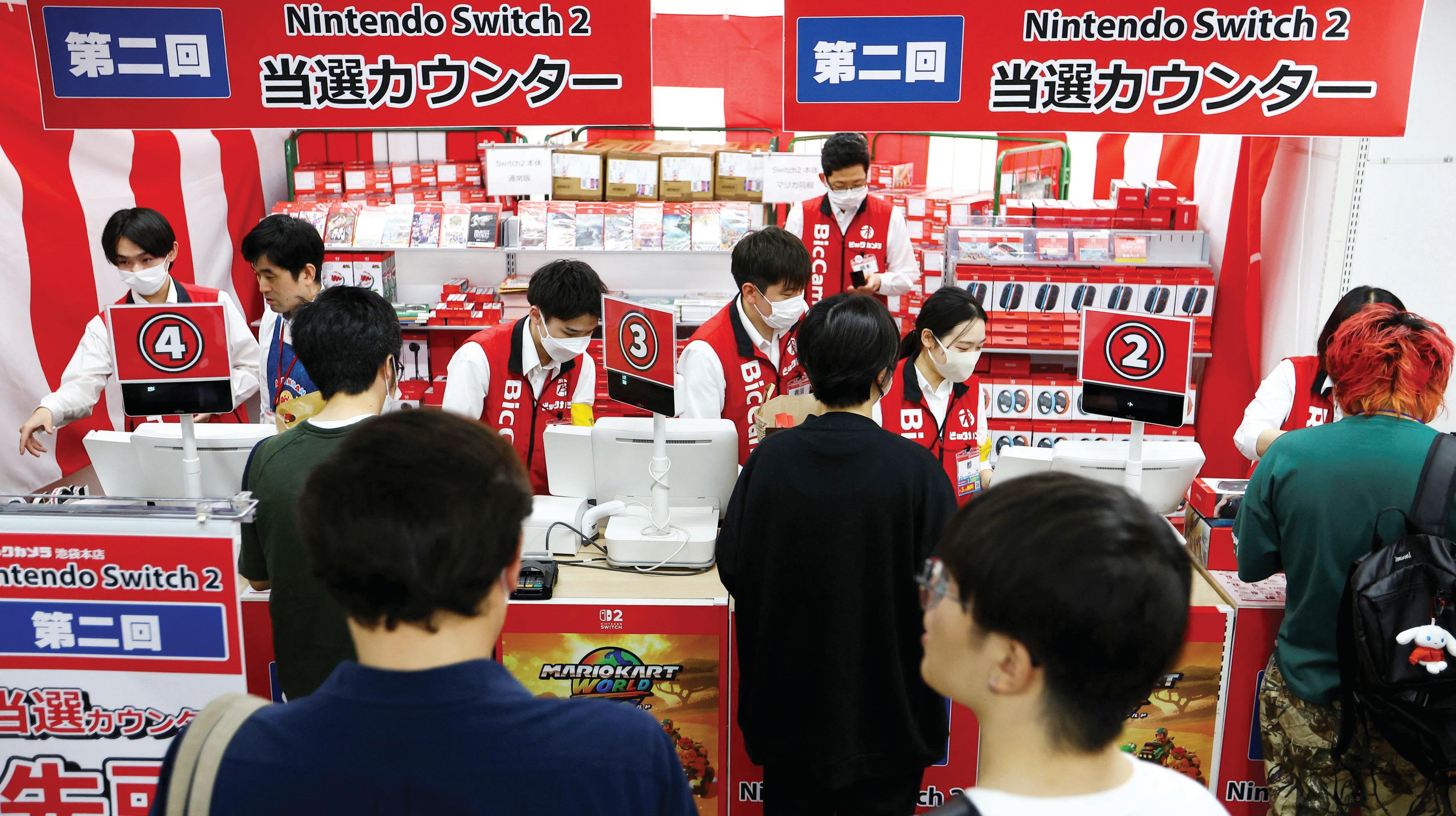 Gamers line up for Nintendo Switch 2 launch with global shortfall expected