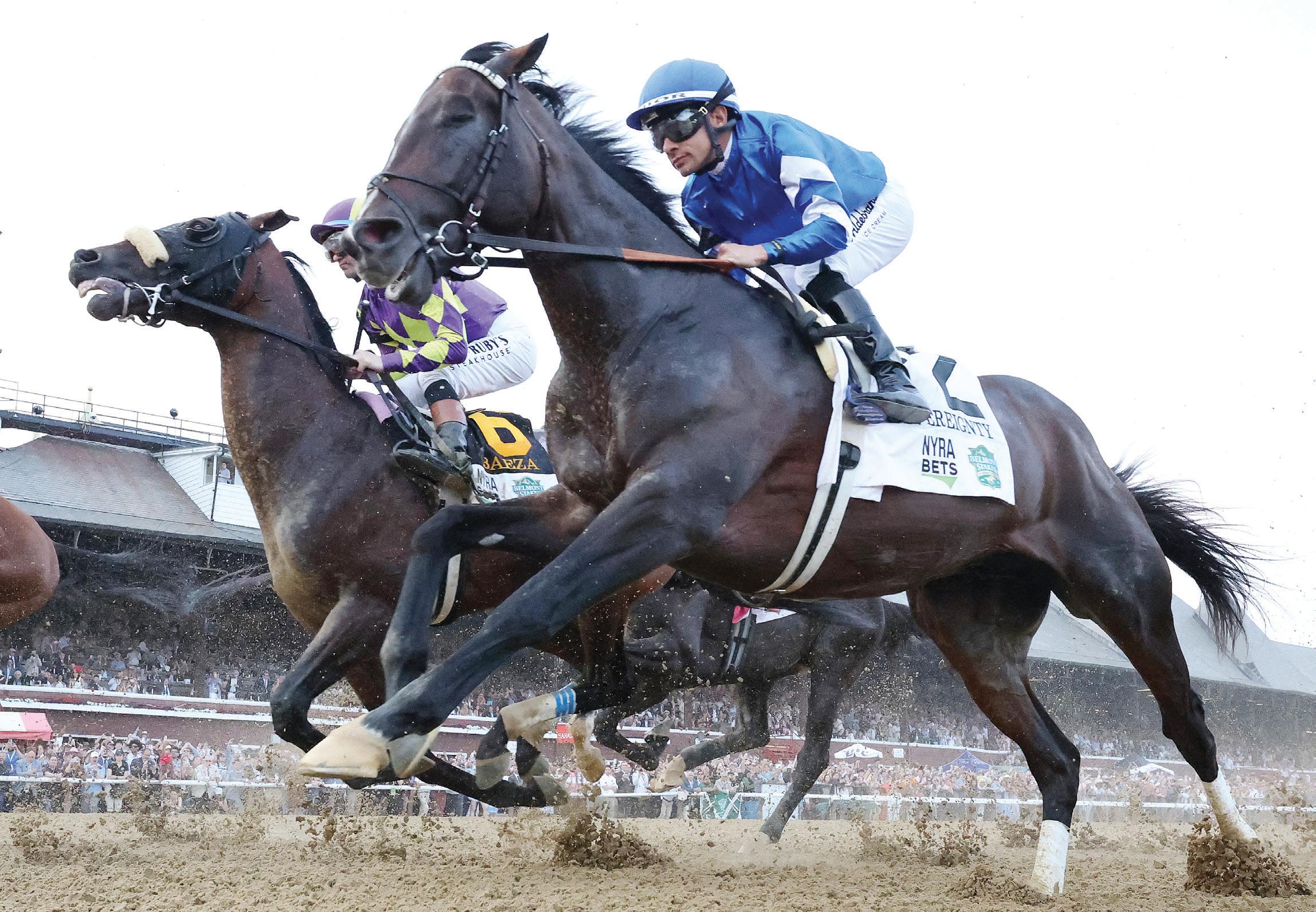Sovereignty triumphs in Belmont; Ruling Court misses Epsom Derby