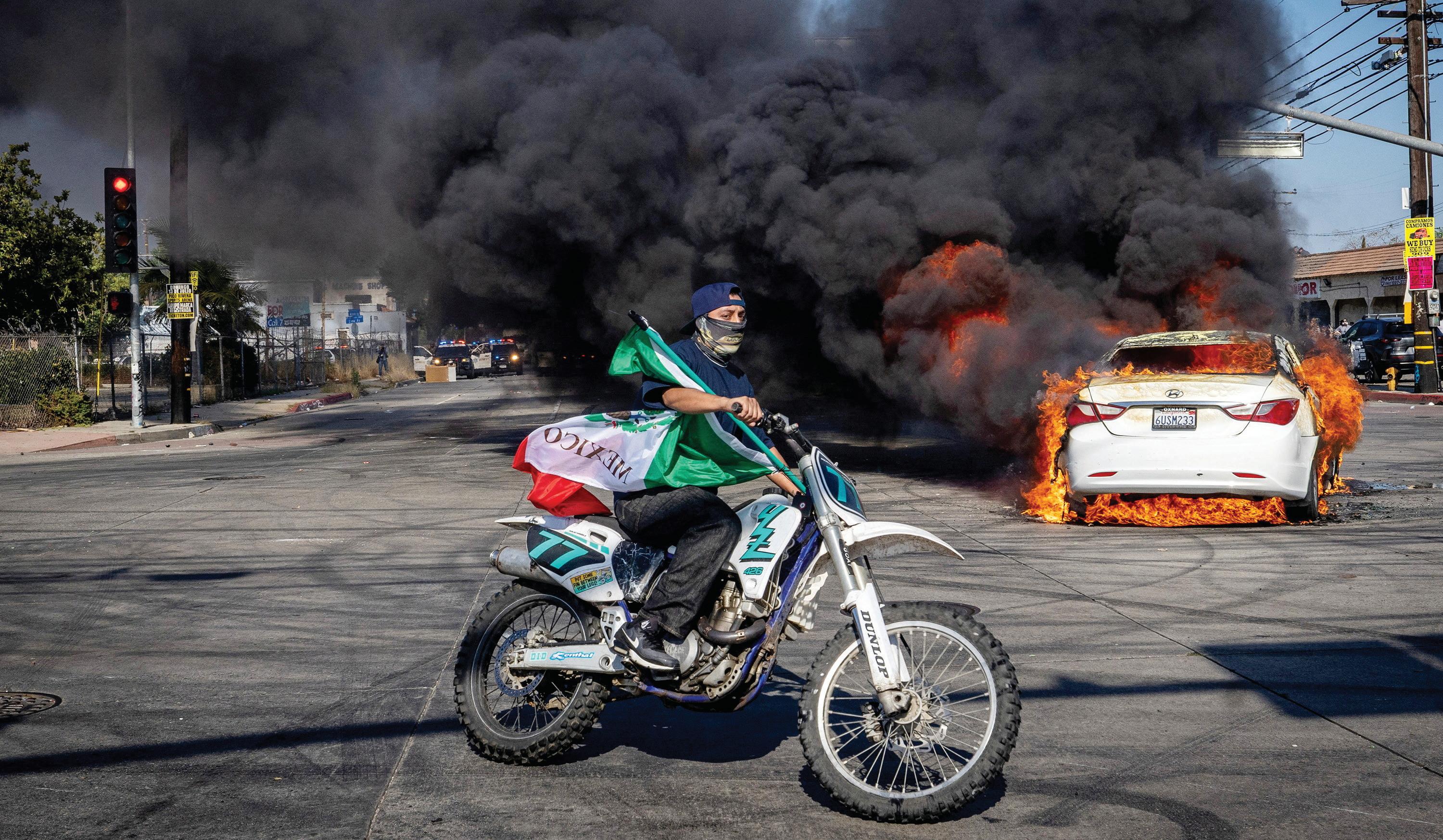 Troops out as protests rock LA