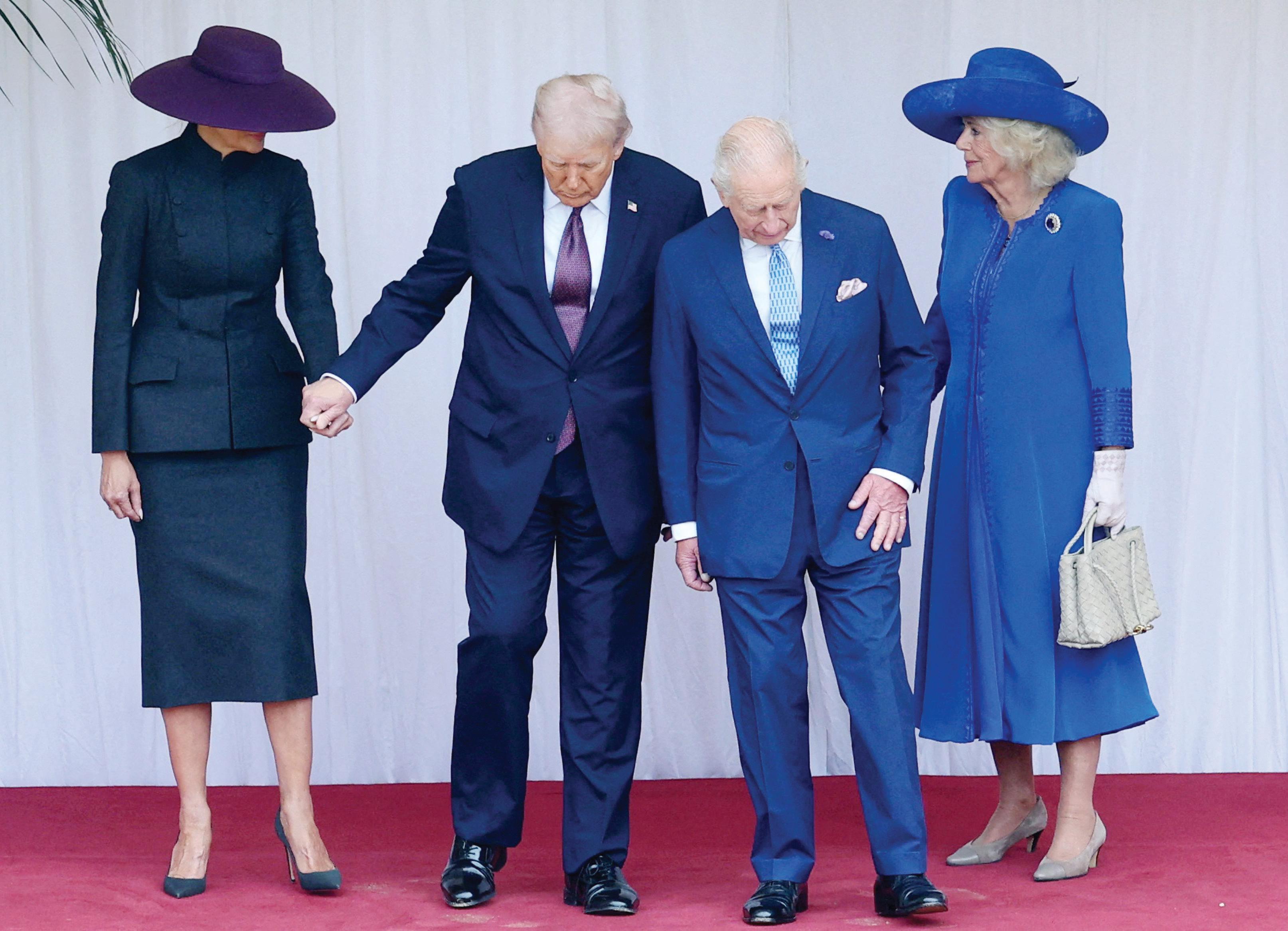 King gives Trump royal welcome