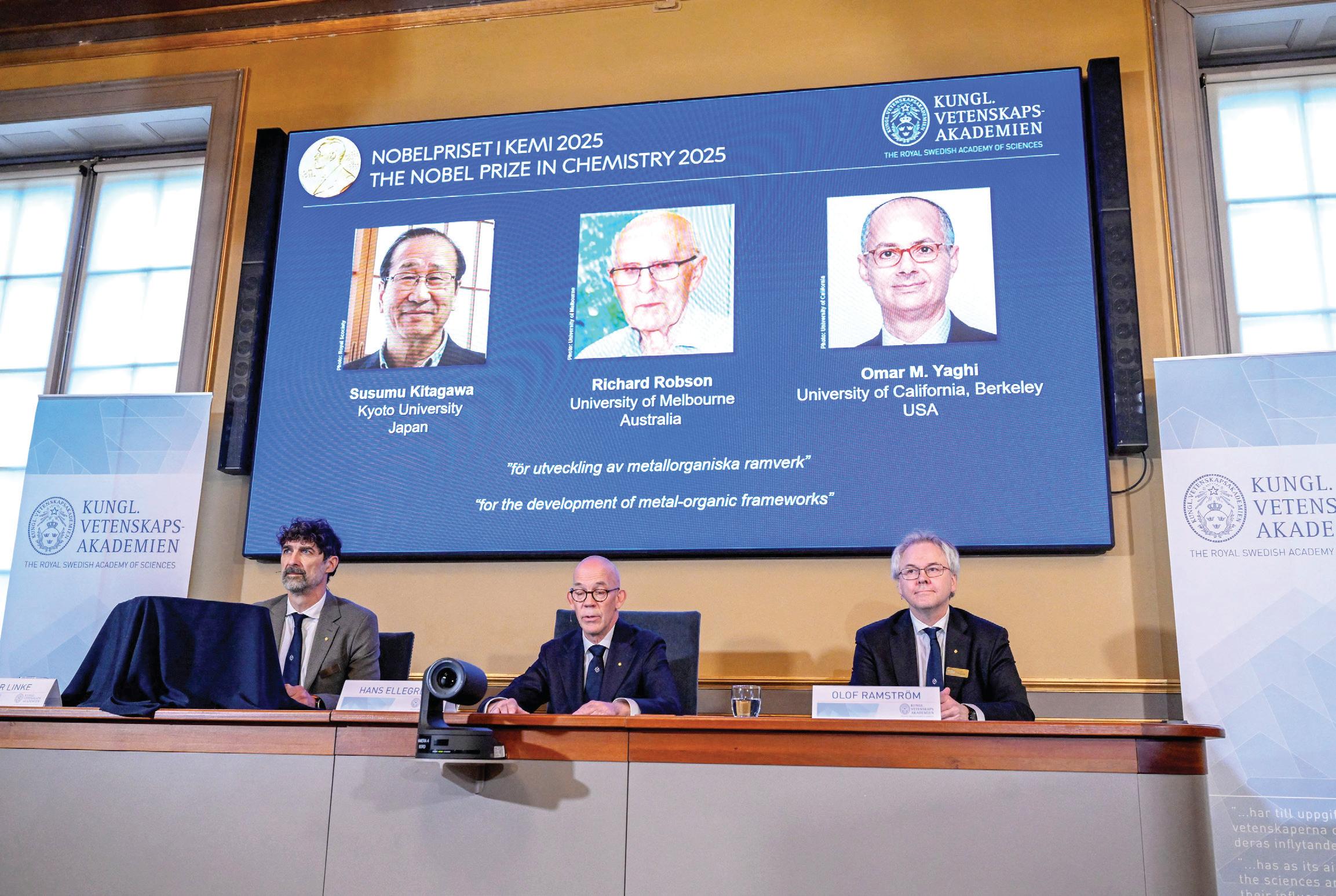Chemistry Nobel goes to trio for new molecular architecture form