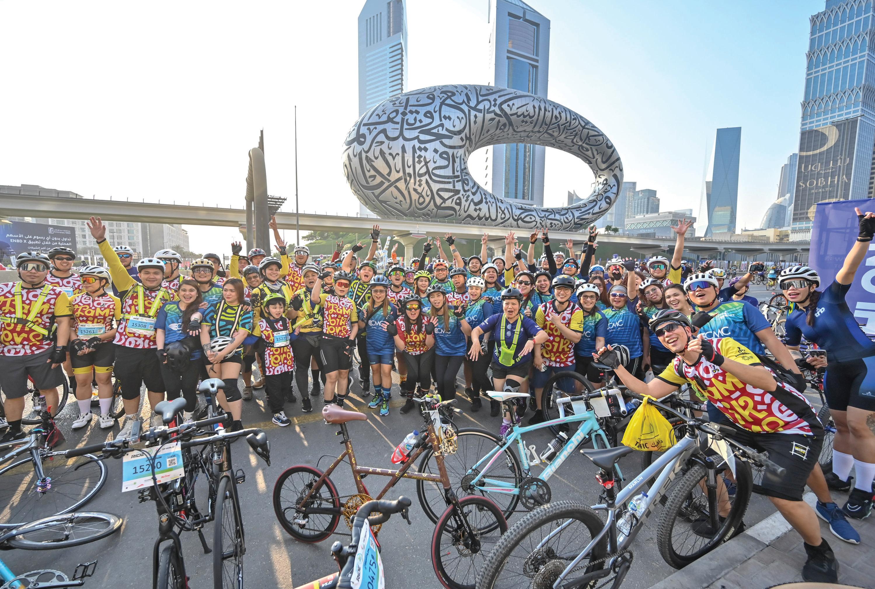 Dubai Fitness Challenge begins, SZR turns into a sea of cyclists