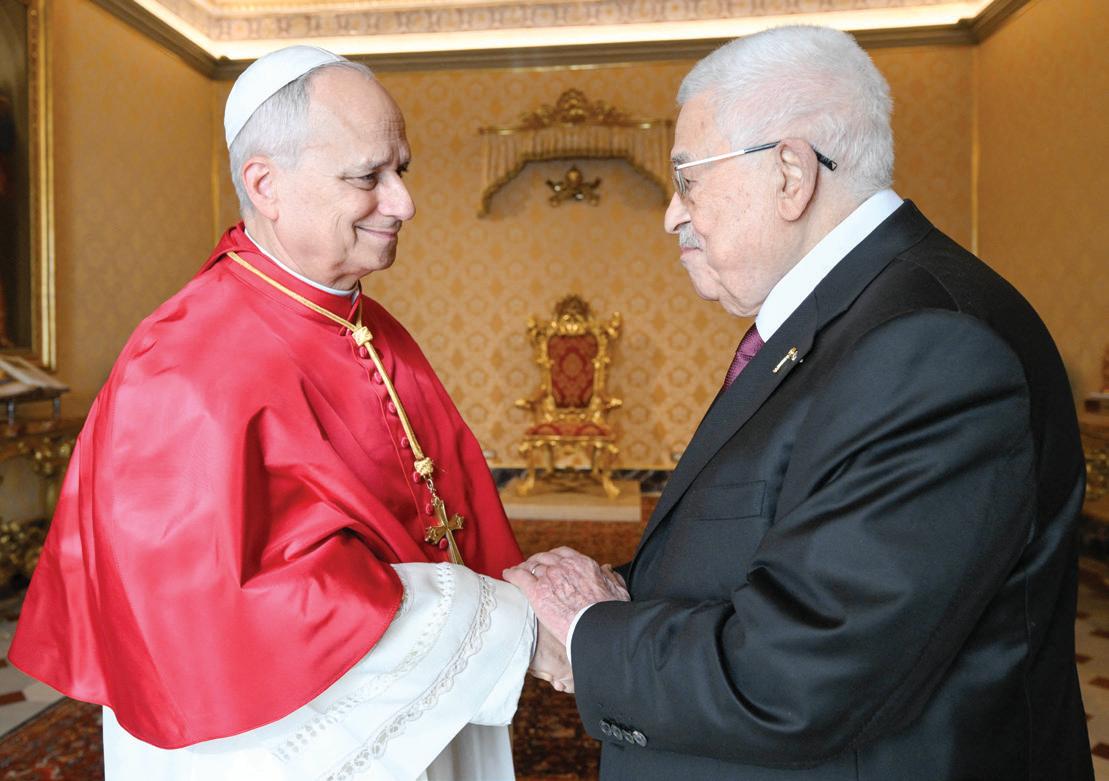 Pope Leo receives Palestinian President Abbas at Vatican