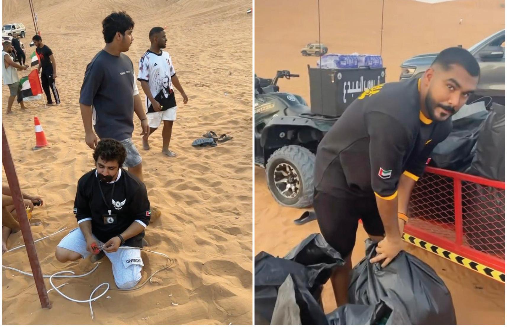 Young Emiratis take the initiative to keep desert clean