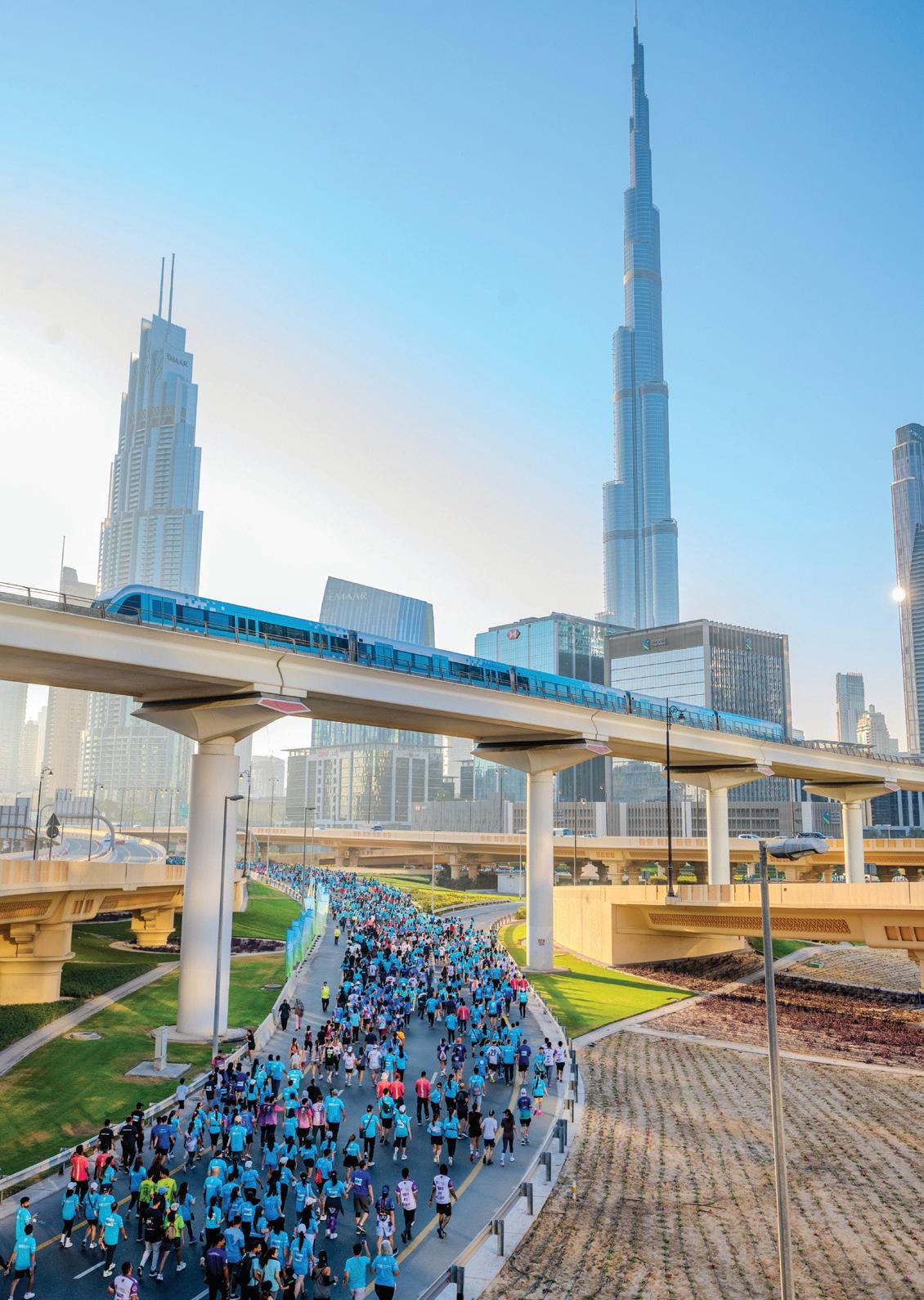 Sheikh Zayed Road turns into a sea of blue as over 300,000 take part in Dubai Run