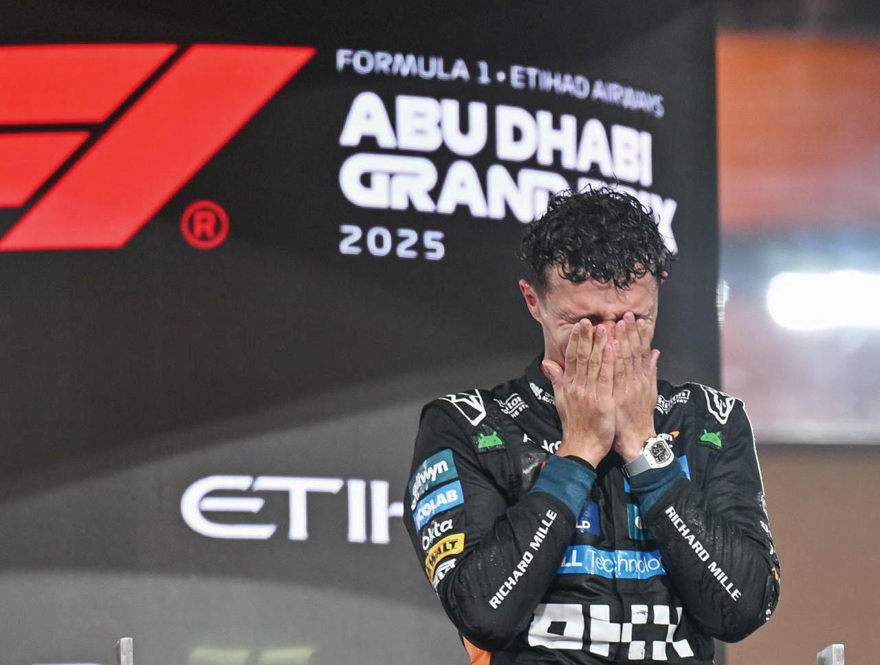 Tears of joy for Norris as Briton wins world title in Abu Dhabi