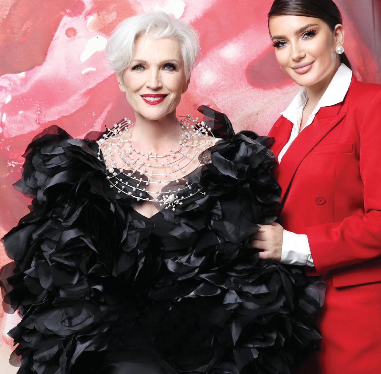 Adela Osmani meets Maye Musk in New York