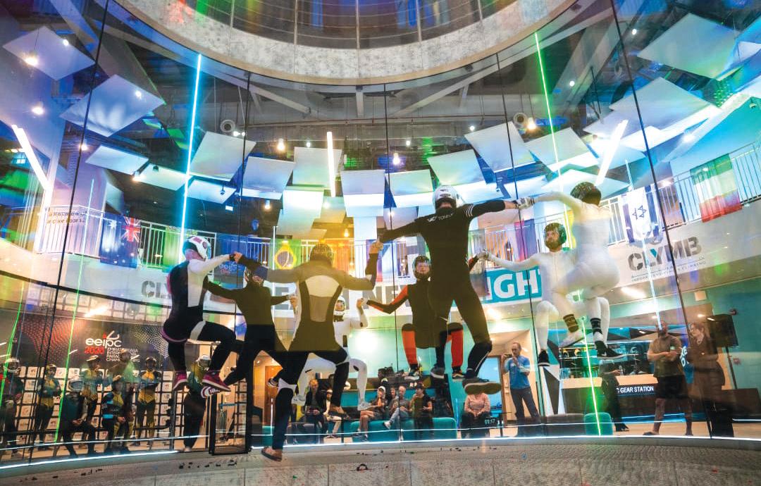 Skydivers 'dance' mid-air in world's largest wind tunnel at Abu Dhabi championship