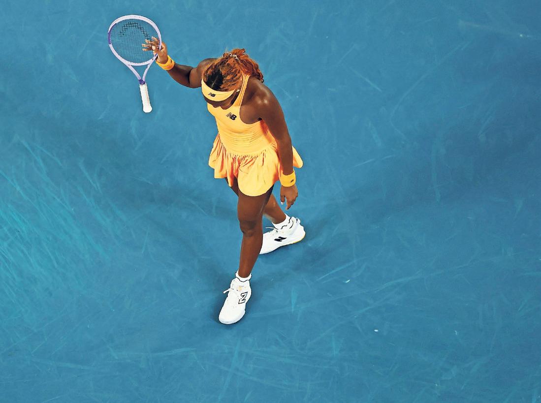 Gauff unhappy with broadcasting video of her smashing racquet after losing to Svitolina