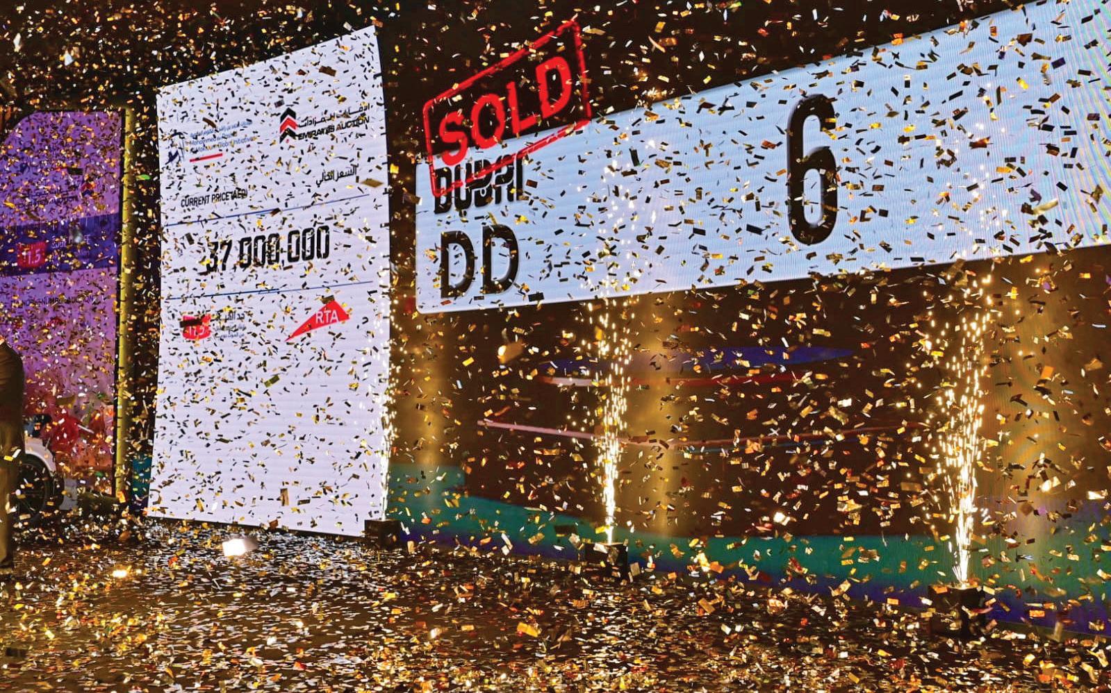 Rare ‘DD 6’ number plate sold for Dh37m at Dubai auction