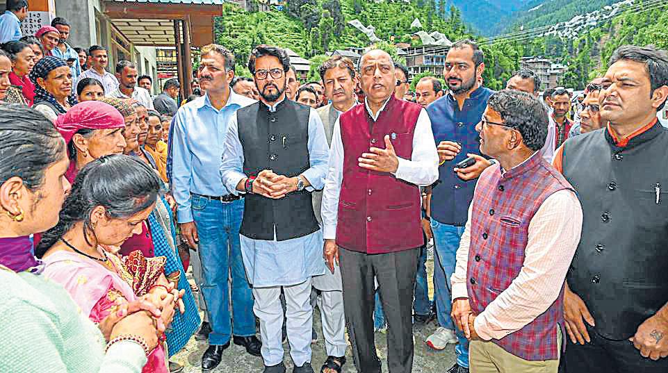 Anurag pushes for united relief efforts in flood-hit Mandi