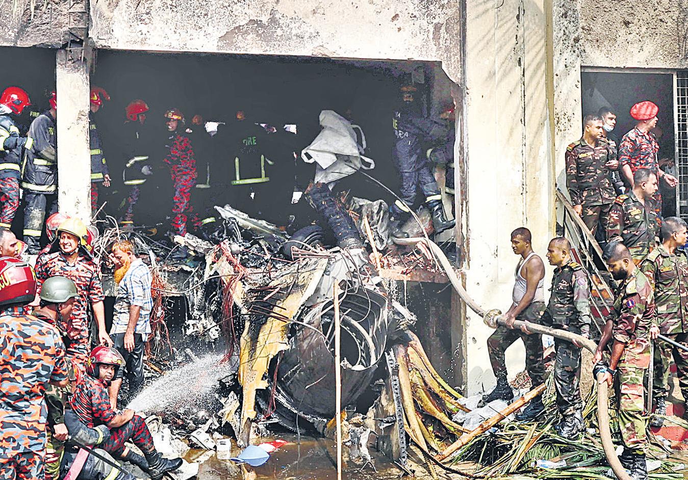 At least 20 killed in B'desh Air Force training jet crash