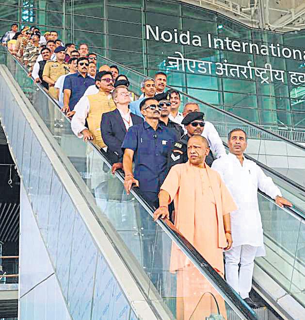 UP CM reviews Noida airport work as inauguration day inches closer