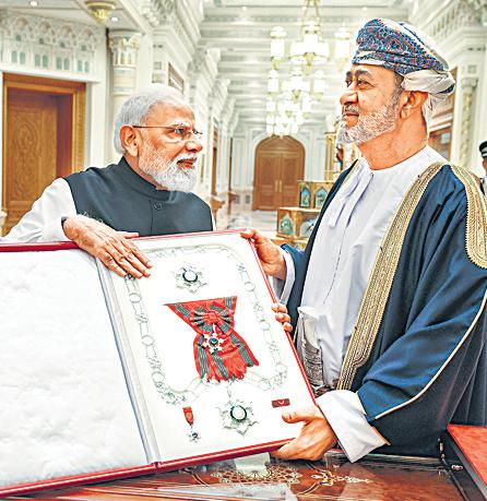 Modi conferred with Oman's top honour
