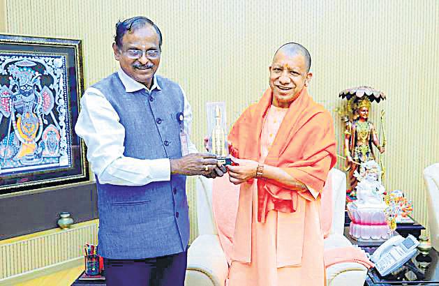 Yogi seeks UP-specific satellite data in meeting with ISRO chief