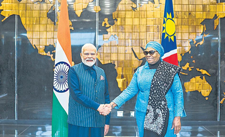 Modi holds discussion with Prez of Namibia