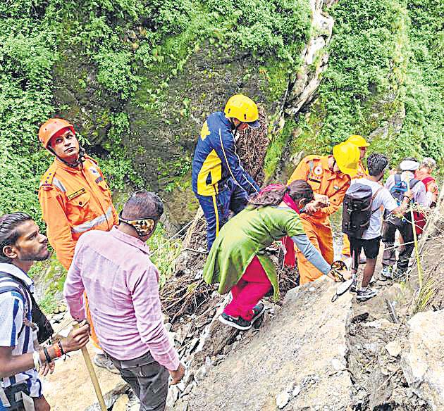 Kedarnath Yatra halted after rain triggers landslide in Gaurikund