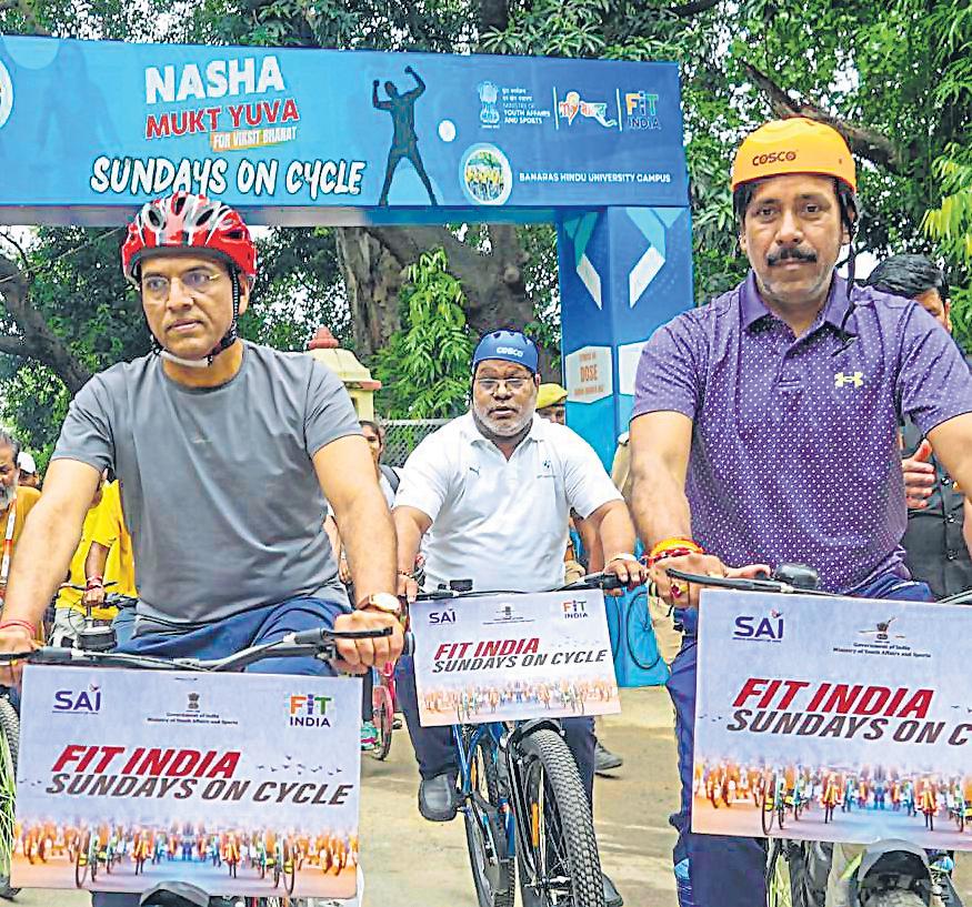 Cycle rally spreads message of fitness, drug-free youth