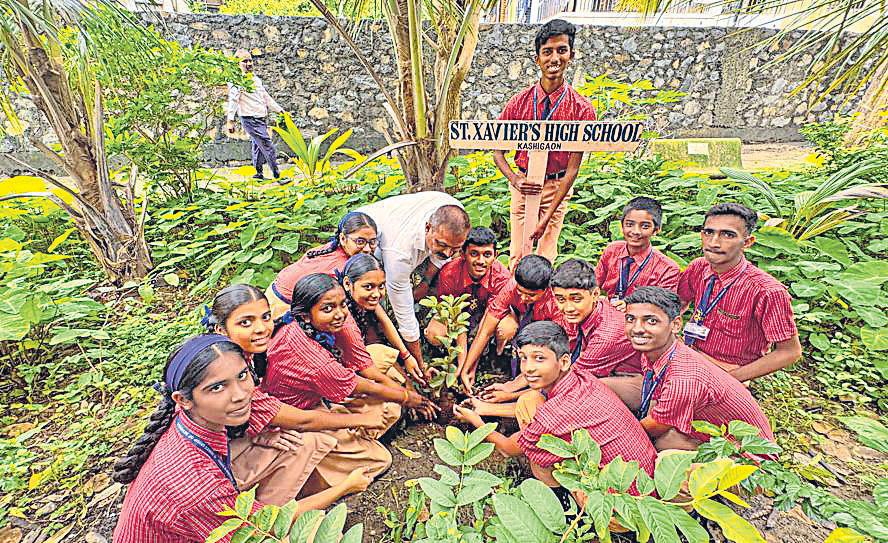 Students of St. Xaviers plant trees to transform communities