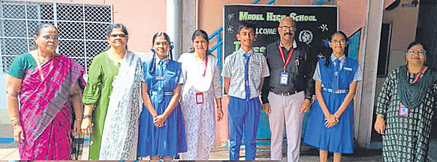 Investiture ceremony at Model High School