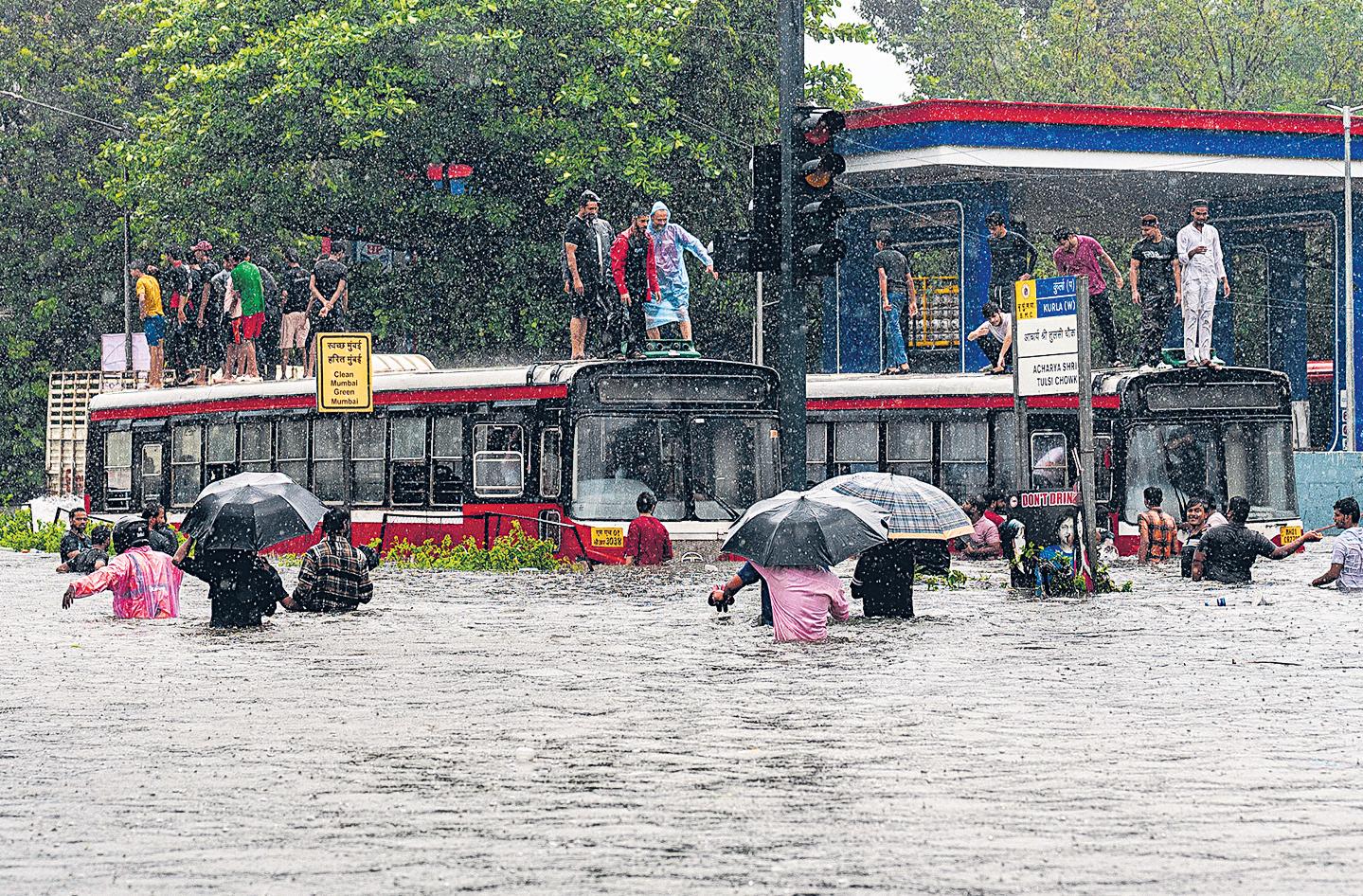Mithi floods, monorail jams in rain-lashed city