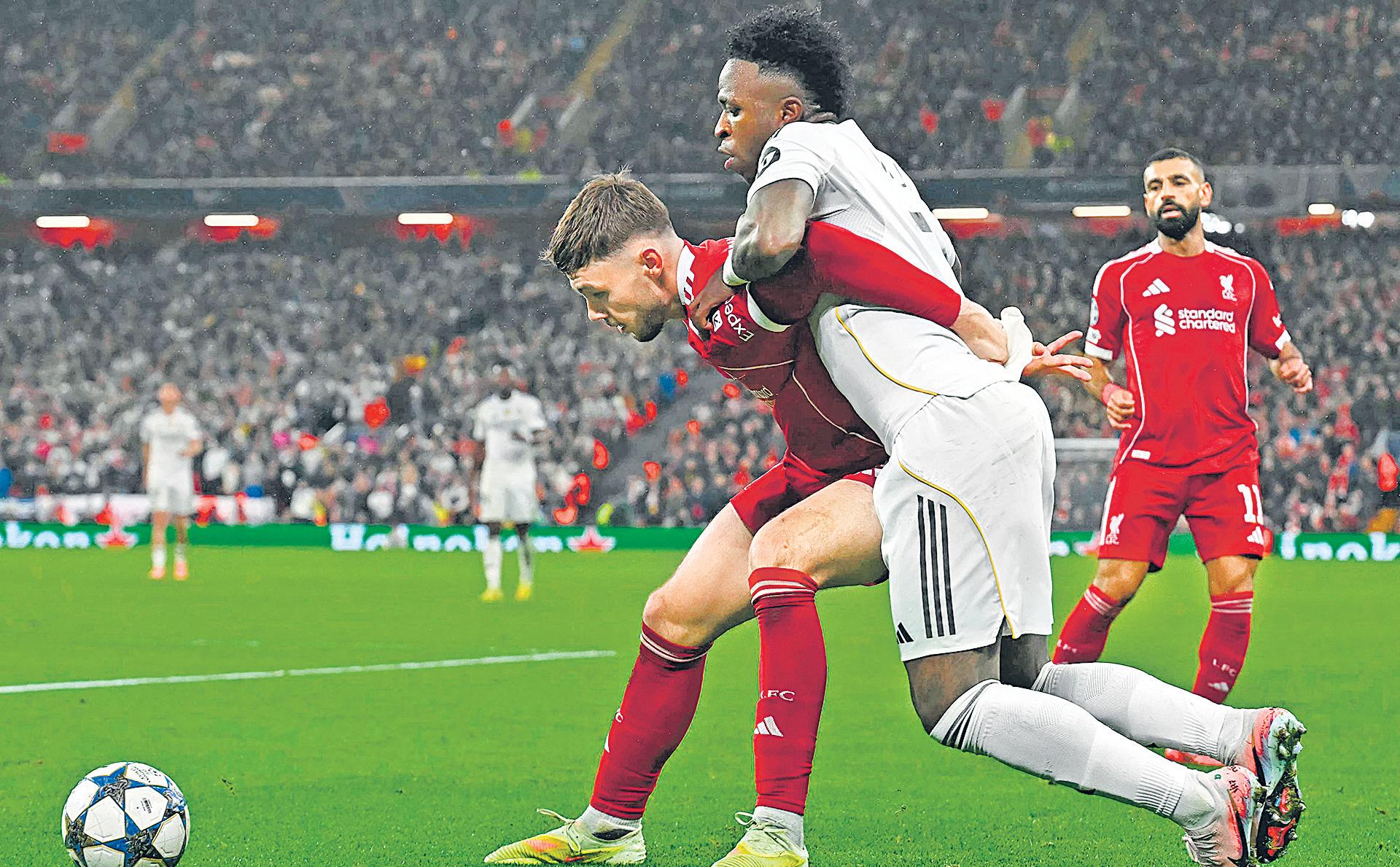 Liverpool beat Real at home as Bradley holds Vinicius Jr