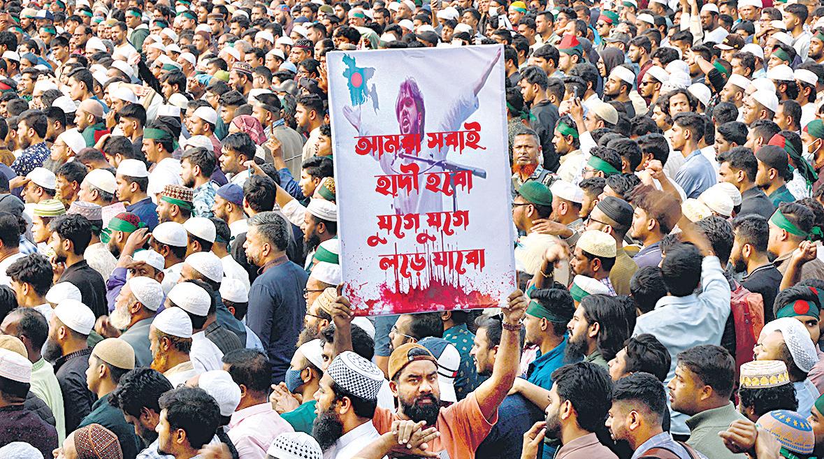 B’desh mourns slain activist as tensions rise ahead of polls