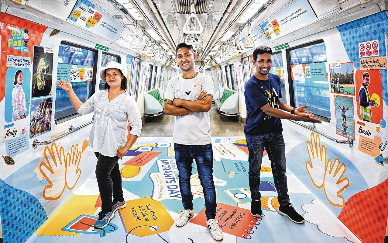 Find out what these migrant workers do for leisure on new concept train