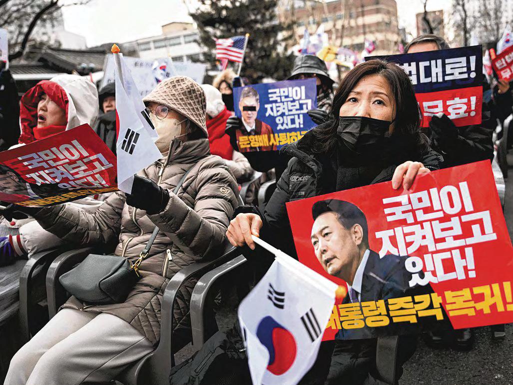 Public support for Yoon grows as impeachment trial hearings end