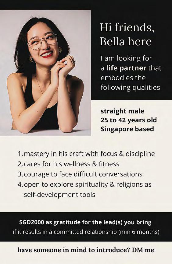 S'pore woman offers $2,000 bounty to find life partner