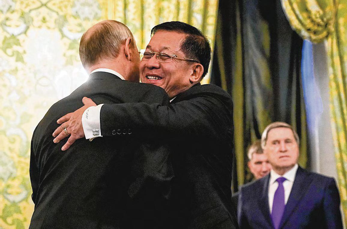 Myanmar Junta Leader's Putin Fawning Shows Russia Is His Insurance Policy