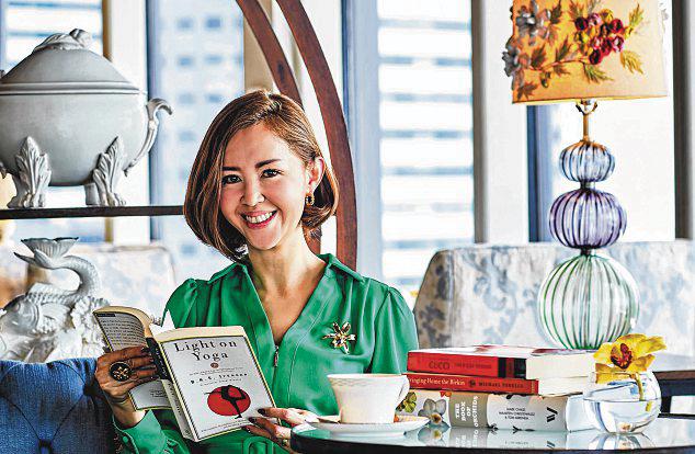 Risis CEO Verene Ng reads with a cup of yuzu tea to unwind from busy schedule