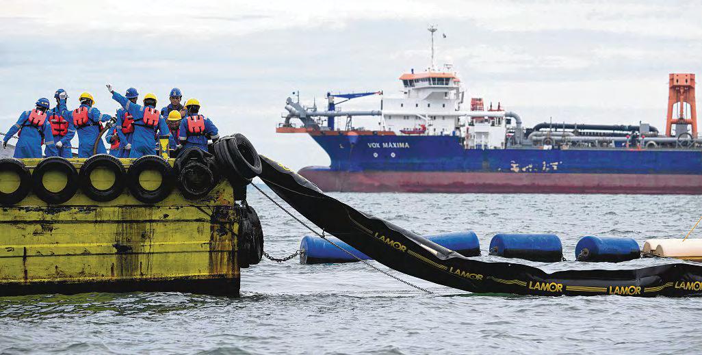 Four crewmen from Dutch dredger fined over Singapore's worst oil spill in a decade
