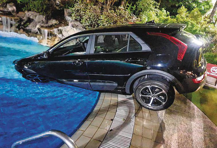 Man who drove vehicle into club pool admits to drink driving