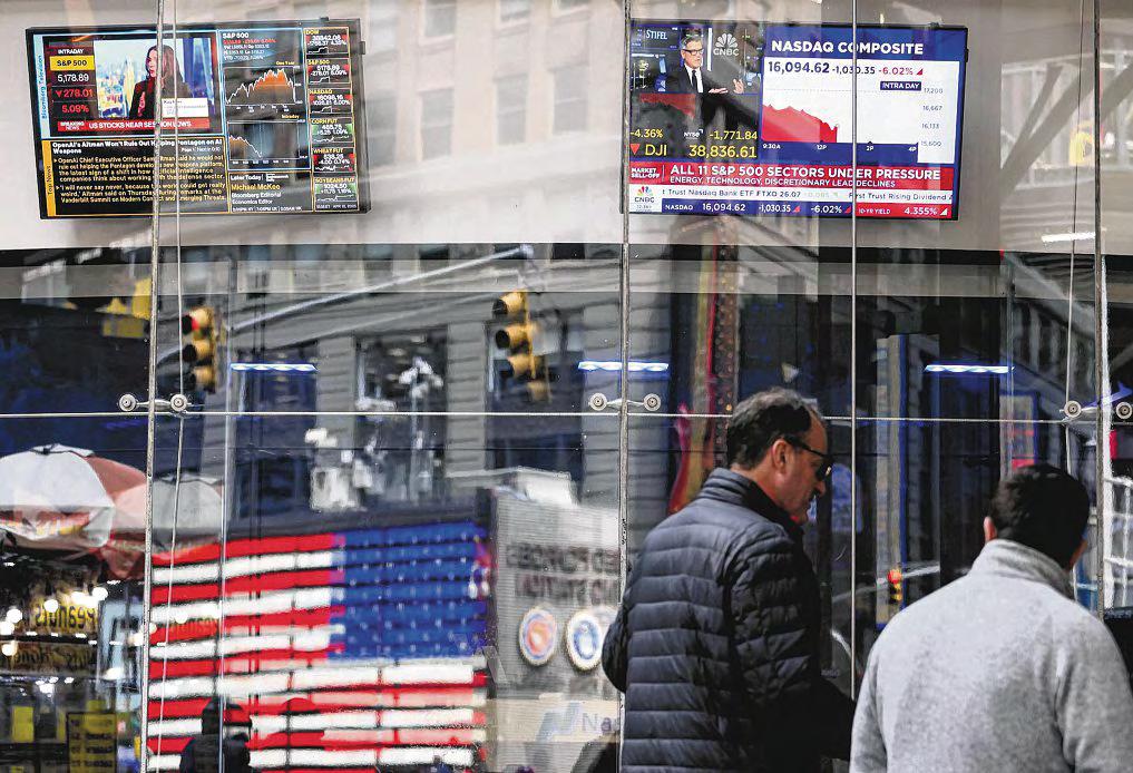 Some tariff pain for Trump as approval ratings take a hit