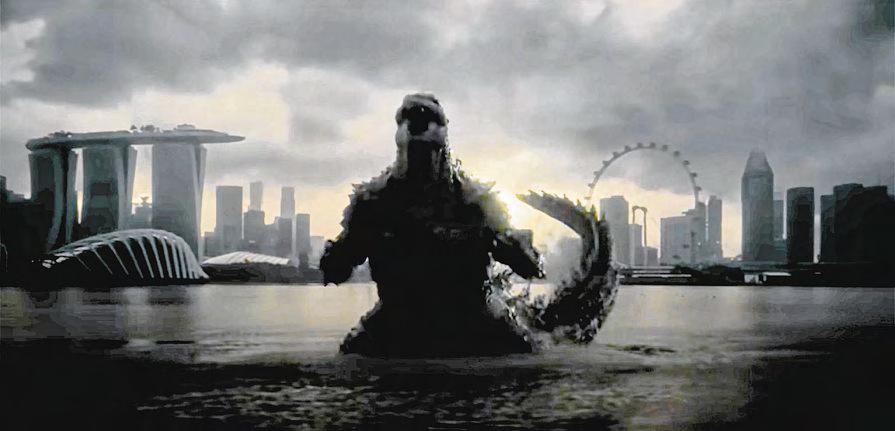 Godzilla emerges from Marina Bay to mark franchise's 70th anniversary