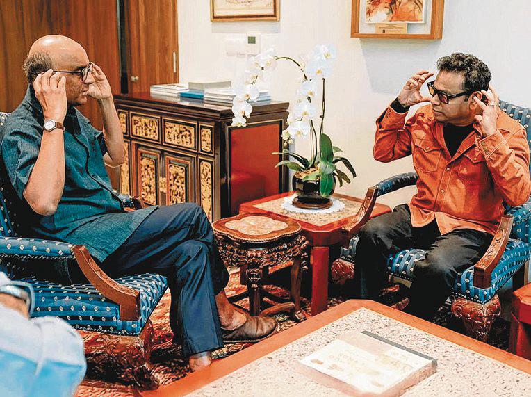 President Tharman praises A.R. Rahman for helping Singapore musicians