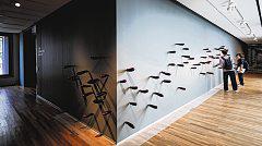 Visitors stealing eggplants in Suzann Victor's work