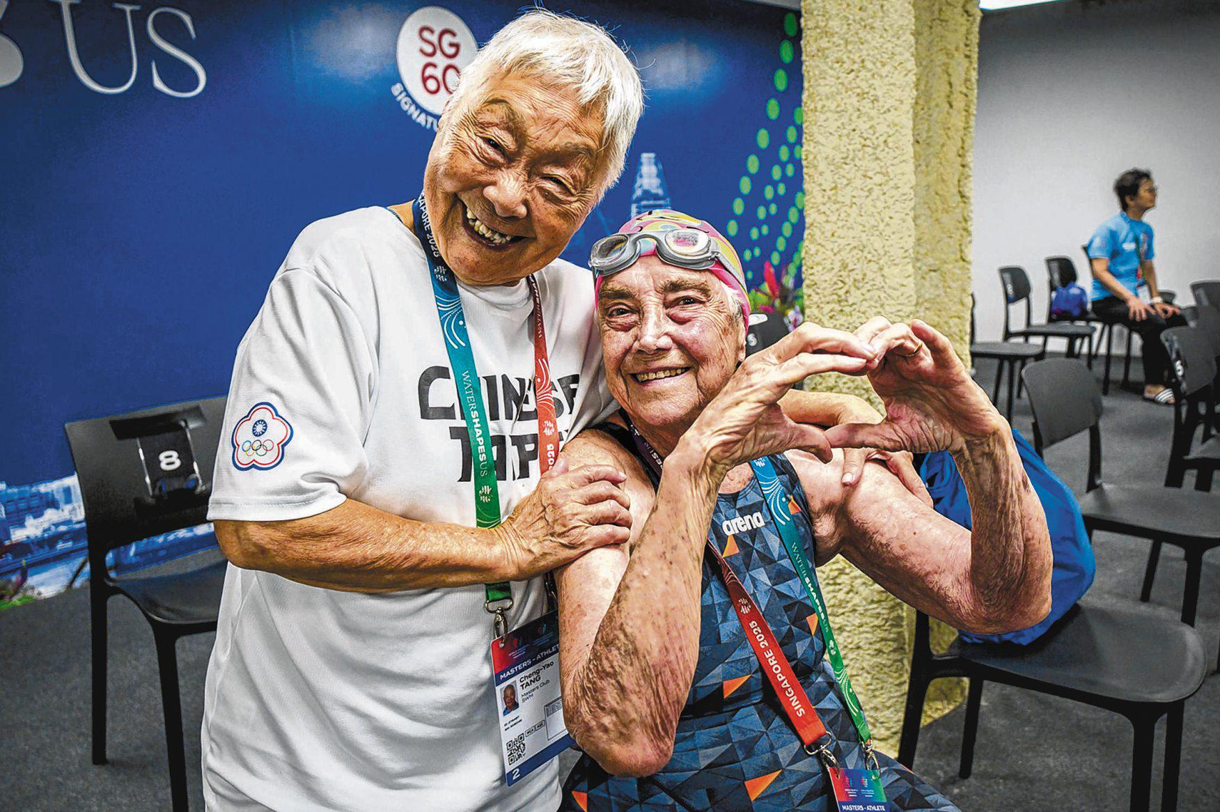 96-Year-Old Athlete Inspires Swim Arena