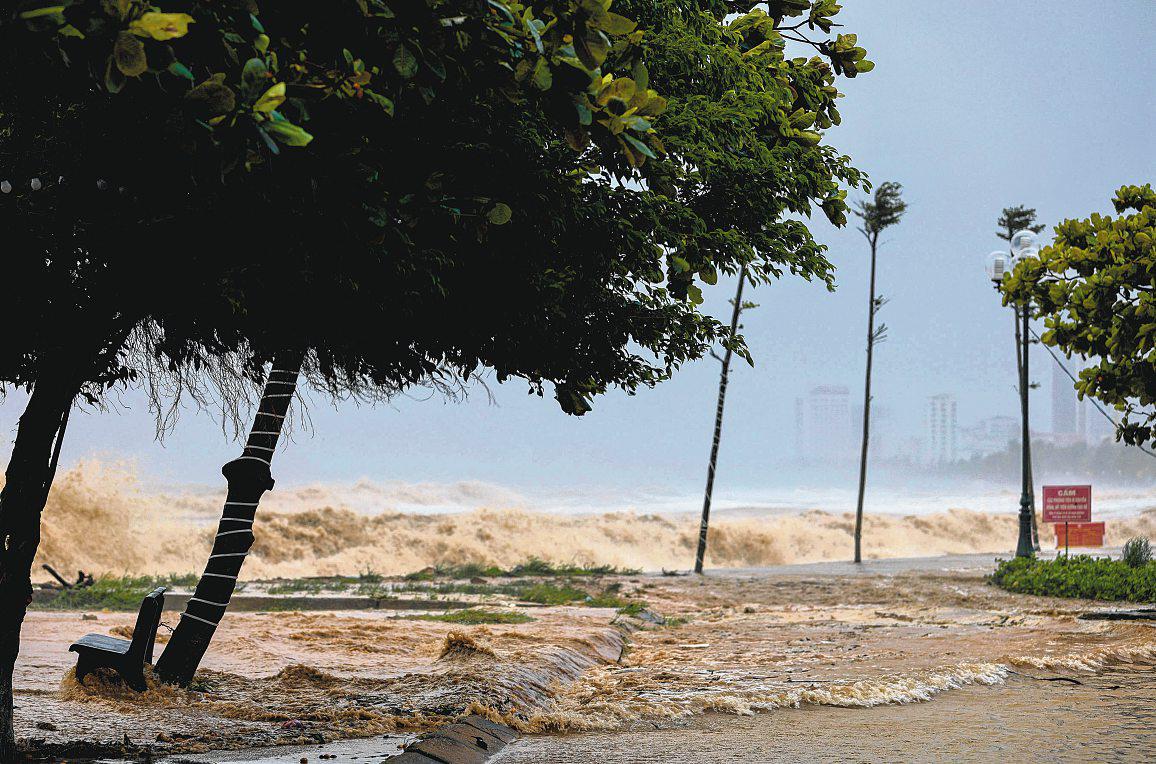 Trees felled, homes flooded as Typhoon Kajiki batters Vietnam