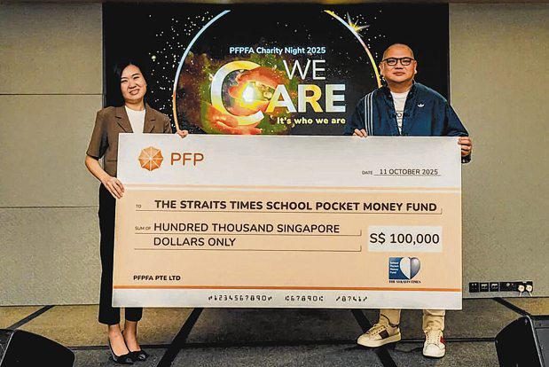 $164,000 donation for ST School Pocket Money Fund from financial advisory firm PFPFA