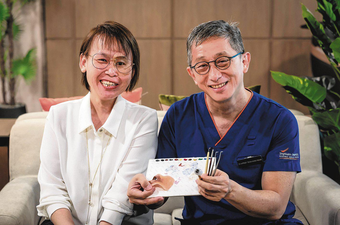 SINKING HIS TEETH INTO EYE PROSTHETICS