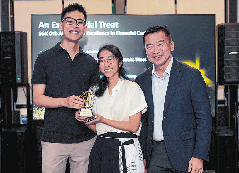 ST business reporters bag SGX financial journalism award