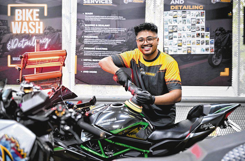 He turns his love of riding motorbikes into a roaring business
