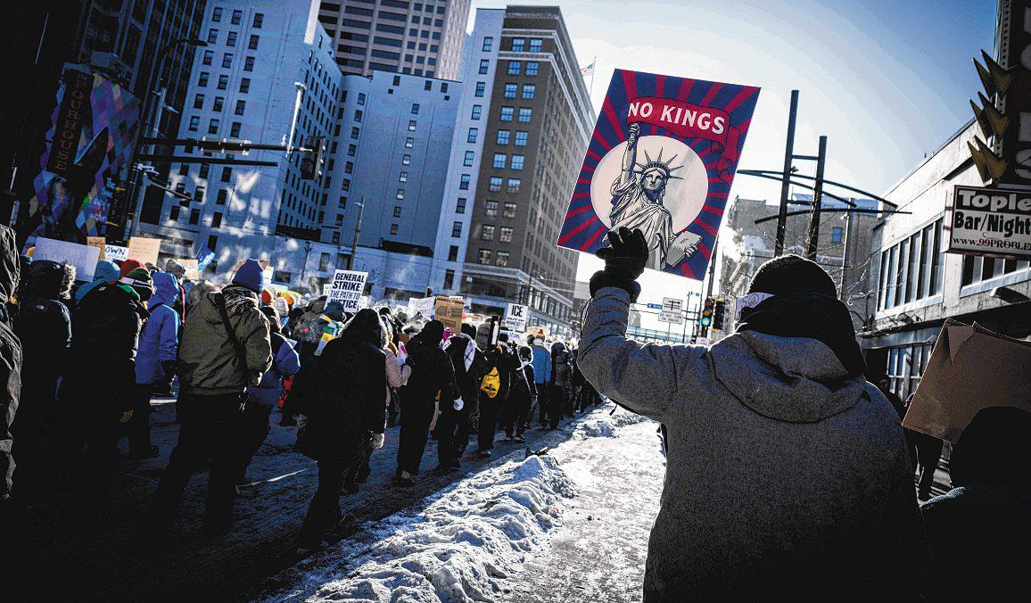 Thousands brave the cold to protest against ICE crackdown in Minneapolis