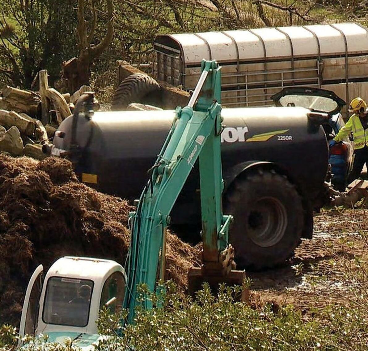 Slurry pit search for vanished farmer