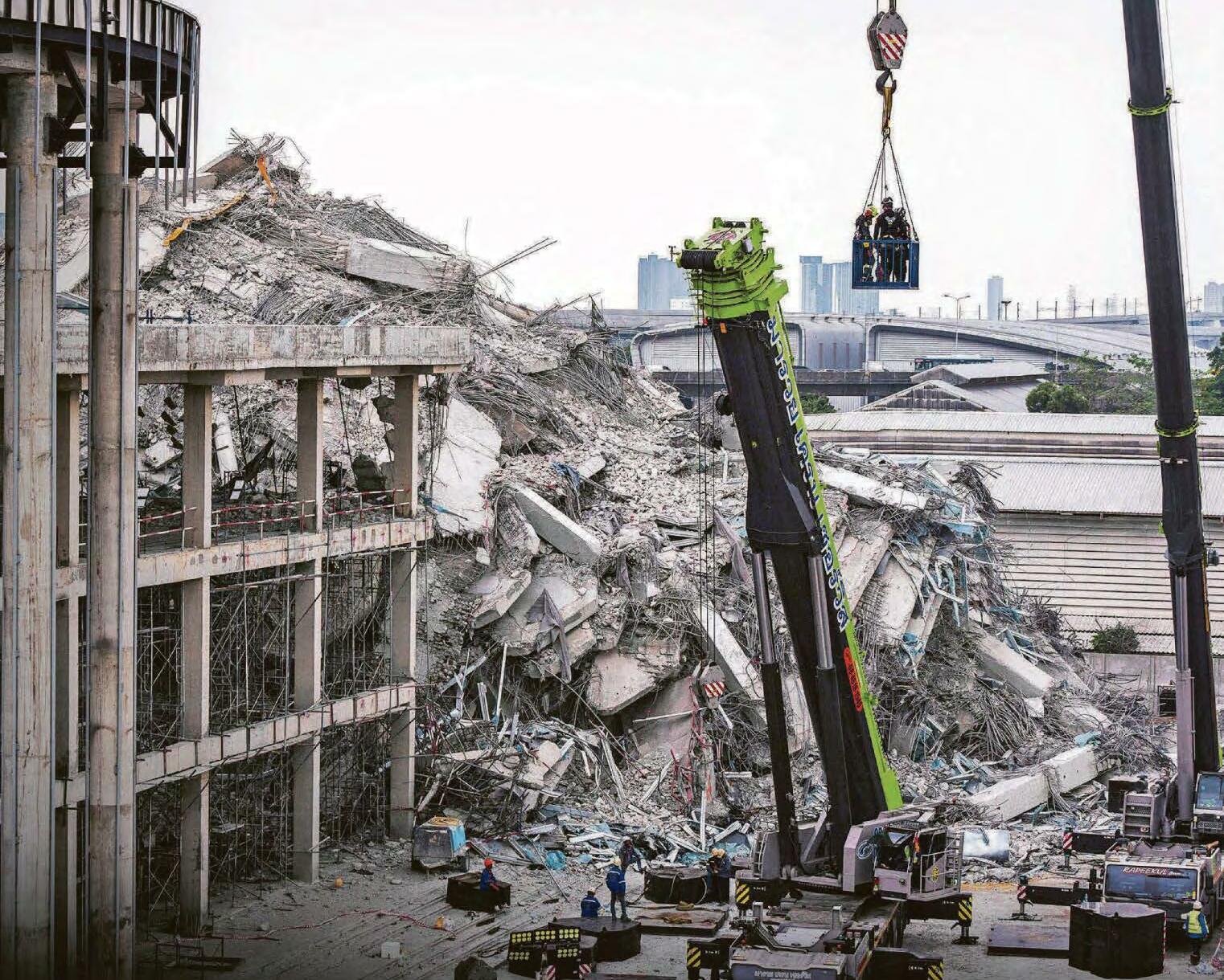 Prayers fade for workers trapped in tower ruins